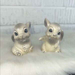 Vintage Cream Bunny Figurines